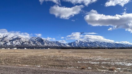 snow covered mountains