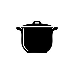 A cooking pot icon on white background