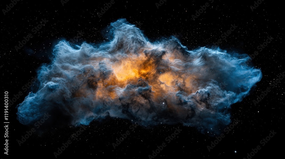 Wall mural a large cloud of space dust is floating in the sky