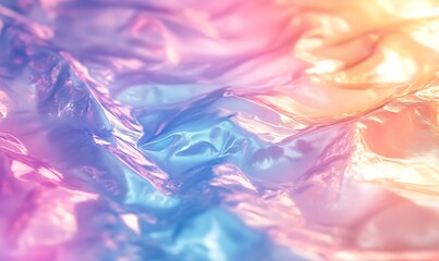 Obraz premium Soft Blurred Abstract Background Featuring Holographic Foil in a Retro 80s Aesthetic
