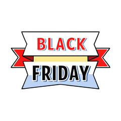 black friday banner vector icon, black friday banner vector illustration - simple illustration of black friday banner, perfect for logos and icons black friday banner