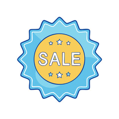 sale sticker vector icon, sale sticker vector illustration - simple illustration of sale sticker, perfect for logos and icons sale sticker