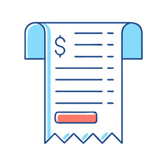 receipt vector icon, receipt vector illustration - simple illustration of receipt, perfect for logos and icons receipt