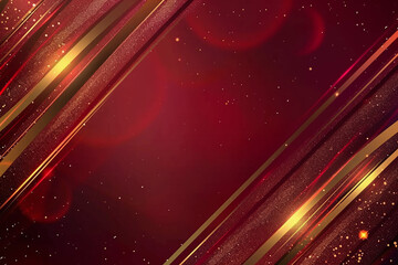 Abstract Red Background with Glowing Lights, Sparkles, and Digital Art for a Vibrant and Mystical Fantasy Design