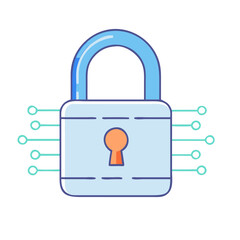 cyber security lock vector icon, cyber security lock vector illustration - simple illustration of cyber security lock, perfect for logos and iconscyber security lock