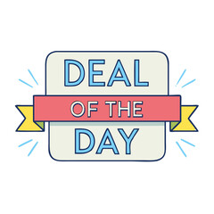 deal of the day banner vector icon, deal of the day banner vector illustration - simple illustration of deal of the day banner, perfect for logos and icons deal of the day banner