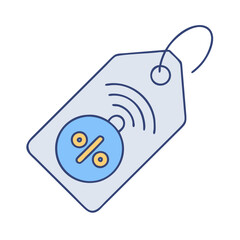 discount tag with wi fi symbol icon, discount tag with wi fi symbol vector