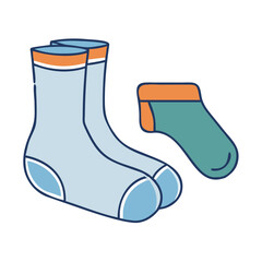 sock and slipper combo vector icon, sock and slipper combo vector illustration - simple illustration of sock and slipper combo, perfect for logos and icons sock and slipper combo