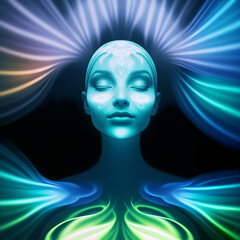 Woman meditating spirituality