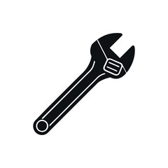 silhouette of a Pipe Wrench and Plier black color simple clean vector illustration on a white background
