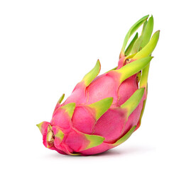 Fresh dragon fruit isolated on white background. Clipping path.