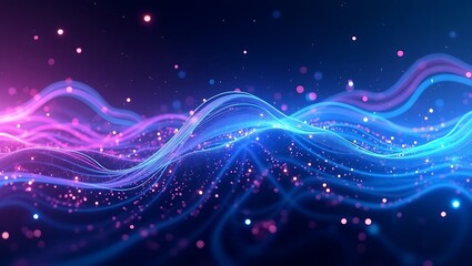 Fototapeta premium Abstract blue and purple futuristic gaming background. Generative Ai.
