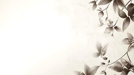 Elegant Sepia Tones Floral Branch Design Background