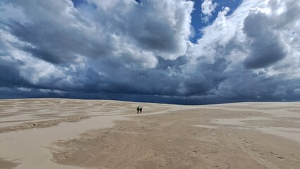 Wolken und Strand in Dänemark