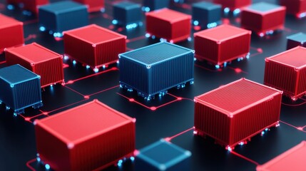 Conceptual Freight Scheduling System Illustration