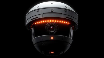 Futuristic Dome Security Camera: High-Tech Surveillance System