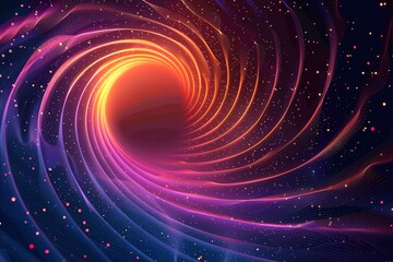 Fototapeta premium Spiral sound wave rhythm line dynamic abstract vector background