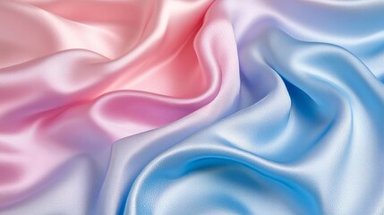 Fototapeta premium Luxurious satin fabric in soft pastel folds