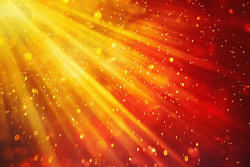 Abstract Red Background with Glowing Lights, Sparkles, and Digital Art for a Vibrant and Mystical Fantasy Design