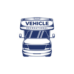 Recreational Vehicle design vector illustration. Recreational Vehicle logo concept template