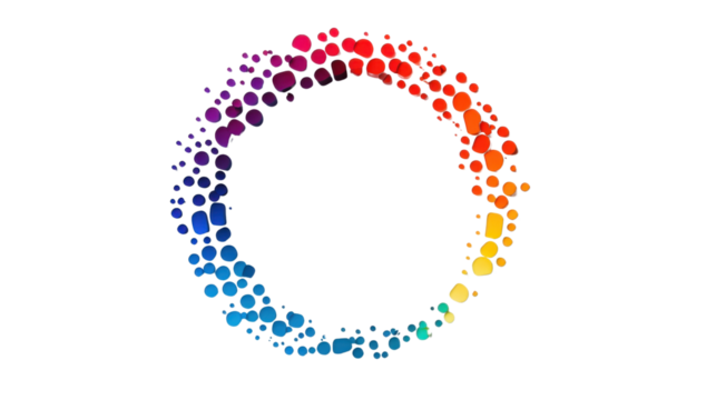 Circular infographic element transparent background