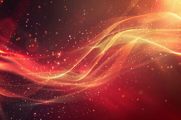 Fototapeta premium Abstract Red Background with Glowing Lights, Sparkles, and Digital Art for a Vibrant and Mystical Fantasy Design