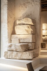 Stacked stone blocks showcase ancient craftsmanship and architec