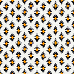 Paint brush rhombuses ornament. Seamless lozenges pattern. Hand drawn diamonds backdrop. Tiles wallpaper. Ethnic motif. Geometric background. Aboriginal image. Geometrical textile print. Tribal vector