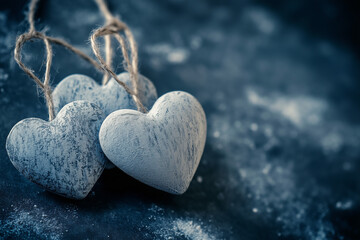Obraz premium Hearts as a concept for Valentine's Day. Good for any project.