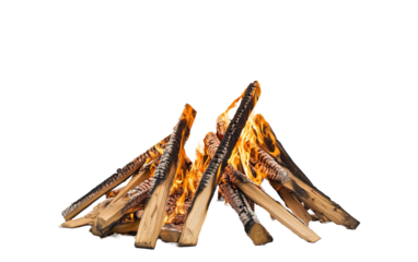 Bonfire isolated on white or transparent background