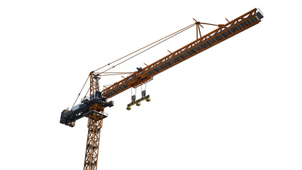 tower crane isolated on white background