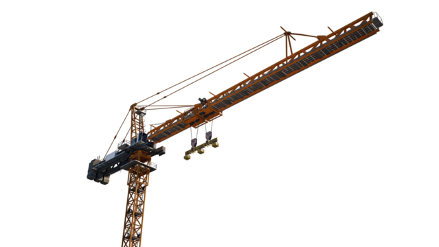 tower  crane isolated on white background