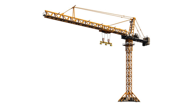 tower  crane isolated on white background