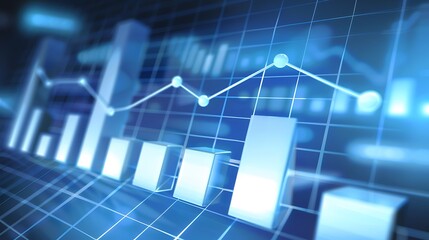 market graph on the screen