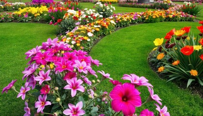 flowers colours in the garden