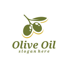 Olive Oil logo design vector illustration. Olive Oil logo concept template