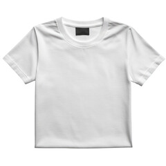 Empty White T-Shirt Front View Isolated on Transparent Background