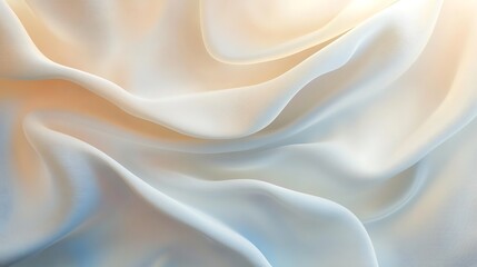 Fototapeta premium Elegant Draped Cream Colored Fabric Texture