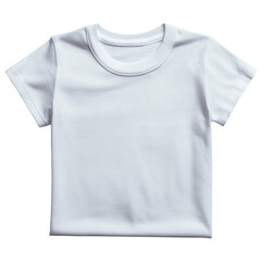 Plain White T-Shirt Isolated on Transparent Background for Design Mockups
