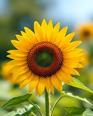 Obraz premium image d'une fleur de tournesol en gros plan