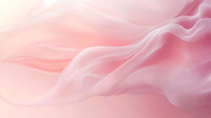 Delicate Pink Fabric Draped in Soft Waves
