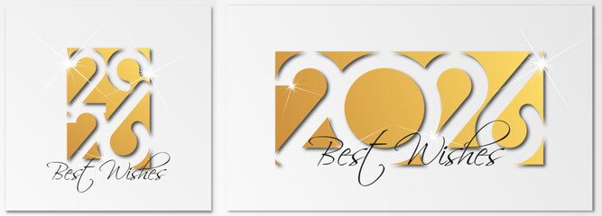 Happy new year - best wishes 2026 with colorful number. Perfect vector for poster banner greeting and new year 2026 celebration.