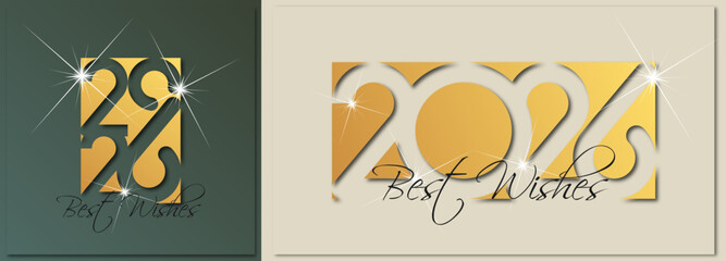 Happy new year - best wishes 2026 with colorful number. Perfect vector for poster banner greeting and new year 2026 celebration.