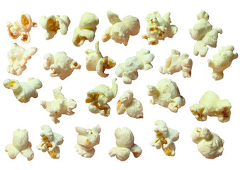 A group popcorn isolated. Cinema food 