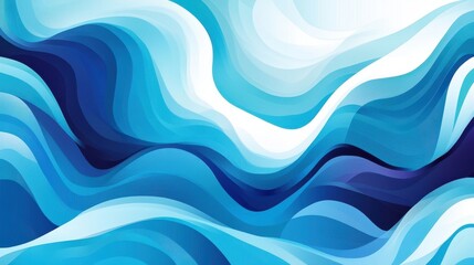 Fototapeta premium Abstract Blue Wave Pattern Design Art