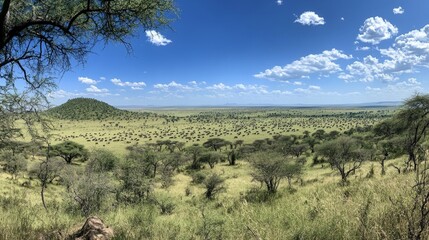 African Savanna Panorama: A Wildlife Wonder