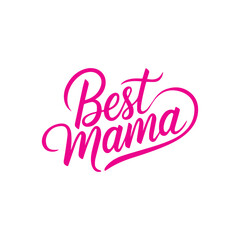 typography design best Mama white background