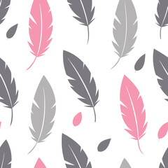 seamless pattern with feathers