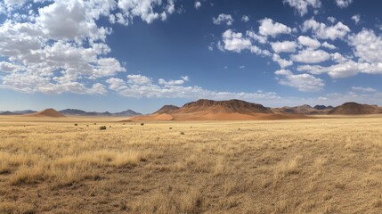 Fototapeta premium Stunning Desert Landscape Under a Dramatic Sky