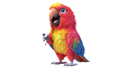 parrot isolated on white